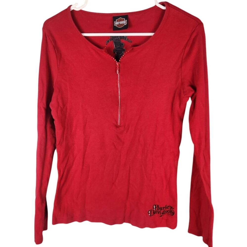 Harley-Davidson long sleeve half zip women's medium
